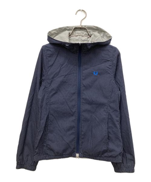 FRED PERRY（フレッドペリー）FRED PERRY (フレッドペリー) ナイロンフーデットリバーシブルジャケット グレー×ネイビー サイズ:Sの古着・服飾アイテム
