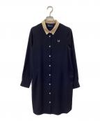 FRED PERRYフレッドペリー）の古着「シャツワンピース」｜ネイビー