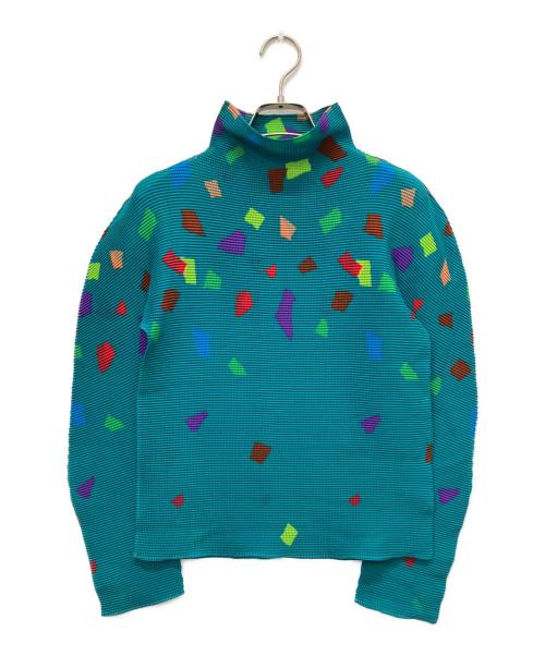 me ISSEY MIYAKE（ミーイッセイ ミヤケ）me ISSEY MIYAKE (ミーイッセイ ミヤケ) KAMIFUBUKIカットソー グリーン サイズ:表記なしの古着・服飾アイテム