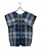 me ISSEY MIYAKEミーイッセイ ミヤケ）の古着「TARTAN CHECK PLEATS」｜グレー