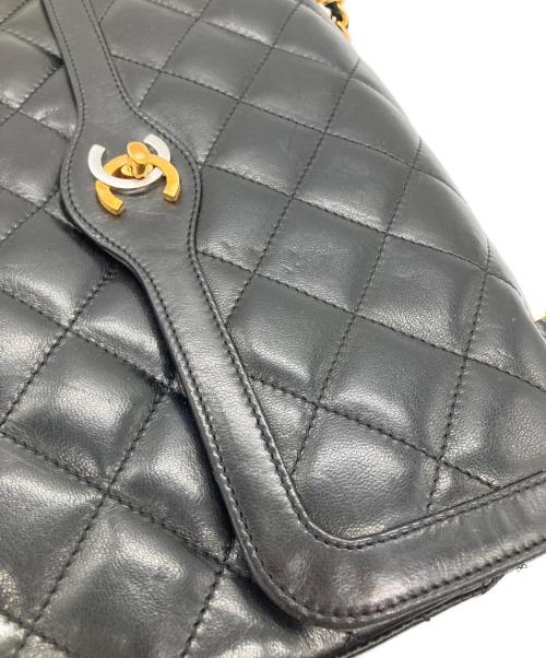 CHANEL（シャネル）CHANEL (シャネル) パリ限定マトラッセラムダブルフラップダブルチェーンバッグ ブラックの古着・服飾アイテム