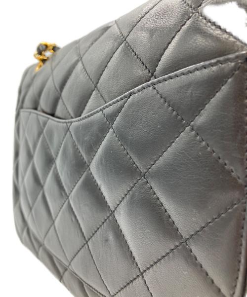 CHANEL（シャネル）CHANEL (シャネル) パリ限定マトラッセラムダブルフラップダブルチェーンバッグ ブラックの古着・服飾アイテム
