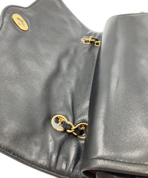 CHANEL（シャネル）CHANEL (シャネル) パリ限定マトラッセラムダブルフラップダブルチェーンバッグ ブラックの古着・服飾アイテム