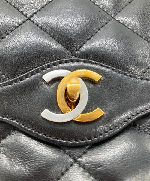 CHANEL（シャネル）CHANEL (シャネル) パリ限定マトラッセラムダブルフラップダブルチェーンバッグ ブラックの古着・服飾アイテム