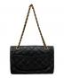 CHANEL (シャネル) パリ限定マトラッセラムダブルフラップダブルチェーンバッグ ブラック：370000円