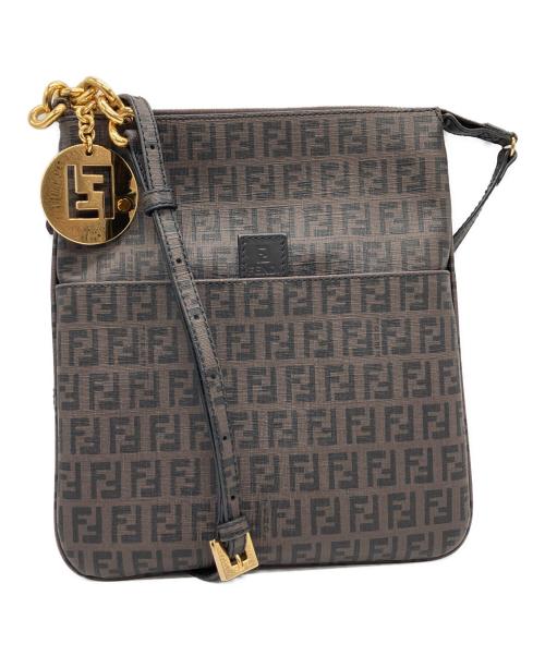 FENDI（フェンディ）FENDI (フェンディ) ズッカ柄 PVC ショルダーバッグ ブラウンの古着・服飾アイテム