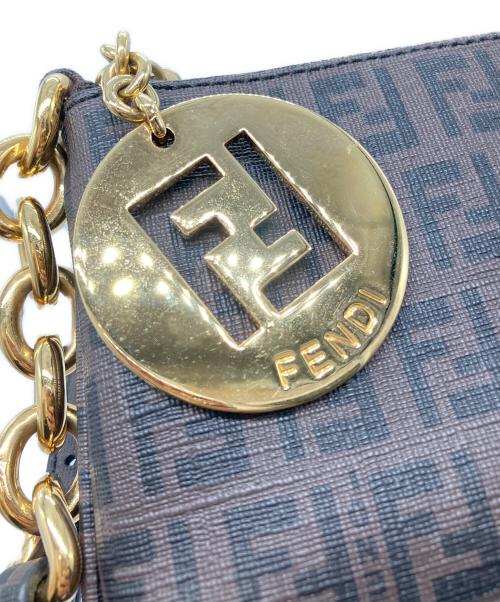FENDI（フェンディ）FENDI (フェンディ) ズッカ柄 PVC ショルダーバッグ ブラウンの古着・服飾アイテム