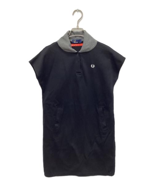 FRED PERRY（フレッドペリー）FRED PERRY (フレッドペリー) mint designs (ミント デザインズ) Knitted Collar Shirt Dress ブラック サイズ:8の古着・服飾アイテム