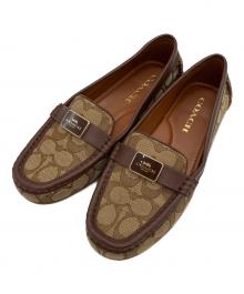 COACH（コーチ）の古着「シグネチャーローファー」｜ブラウン