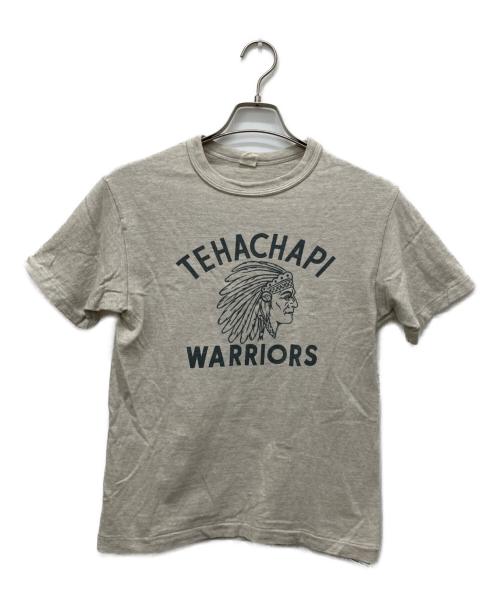 WAREHOUSE（ウエアハウス）WAREHOUSE (ウエアハウス) 染み込みプリントTシャツ ベージュ サイズ:Sの古着・服飾アイテム