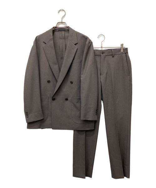 green label relaxing（グリーンレーベルリラクシング）green label relaxing (グリーンレーベルリラクシング) シャークスキン ダブルブレスト 4B スタンダード セットアップ ブラウン サイズ:Mの古着・服飾アイテム
