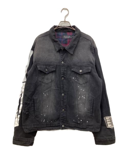 CIVIL REGIME（シビルレジーム）CIVIL REGIME  (シビルレジーム) デニムジャケット ブラック サイズ:Lの古着・服飾アイテム
