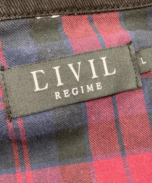 CIVIL REGIME（シビルレジーム）CIVIL REGIME  (シビルレジーム) デニムジャケット ブラック サイズ:Lの古着・服飾アイテム