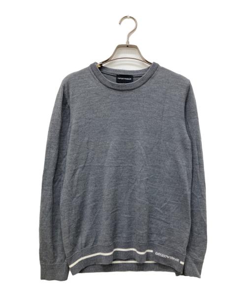 EMPORIO ARMANI（エンポリオ アルマーニ）EMPORIO ARMANI (エンポリオ アルマーニ) クルーネックニット グレー サイズ:166cmの古着・服飾アイテム