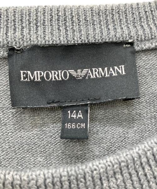 EMPORIO ARMANI（エンポリオ アルマーニ）EMPORIO ARMANI (エンポリオ アルマーニ) クルーネックニット グレー サイズ:166cmの古着・服飾アイテム
