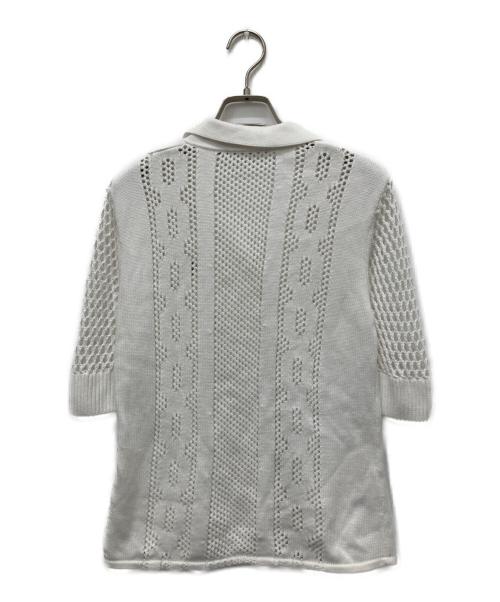 FRED PERRY（フレッドペリー）FRED PERRY (フレッドペリー) ニット半袖シャツ ホワイト サイズ:Sの古着・服飾アイテム