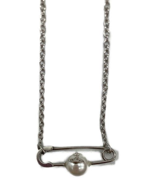 Vivienne Westwood（ヴィヴィアンウエストウッド）Vivienne Westwood (ヴィヴィアンウエストウッド) ネックレス シルバー×ホワイトの古着・服飾アイテム