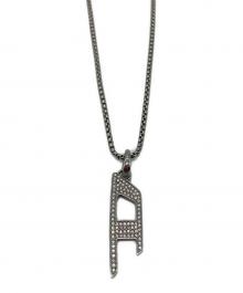 DIESEL（ディーゼル）の古着「Dロゴプレートネックレス」｜シルバー