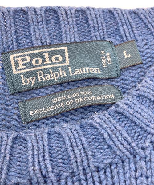 POLO RALPH LAUREN（ポロ・ラルフローレン）POLO RALPH LAUREN (ポロ・ラルフローレン) ニット ブルー サイズ:Lの古着・服飾アイテム