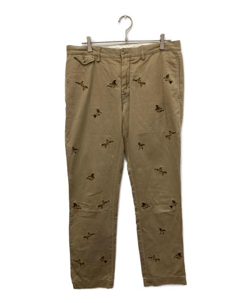 POLO RALPH LAUREN（ポロ・ラルフローレン）POLO RALPH LAUREN (ポロ・ラルフローレン) カモ刺繍チノパン ベージュ サイズ:34/32の古着・服飾アイテム