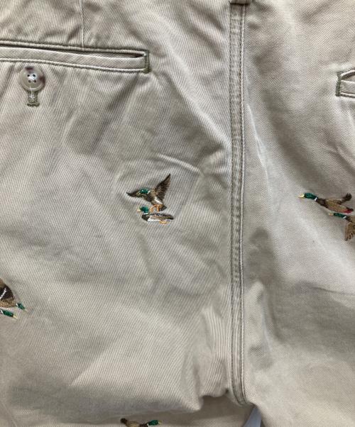 POLO RALPH LAUREN（ポロ・ラルフローレン）POLO RALPH LAUREN (ポロ・ラルフローレン) カモ刺繍チノパン ベージュ サイズ:34/32の古着・服飾アイテム