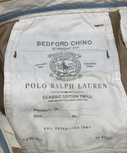 POLO RALPH LAUREN（ポロ・ラルフローレン）POLO RALPH LAUREN (ポロ・ラルフローレン) カモ刺繍チノパン ベージュ サイズ:34/32の古着・服飾アイテム