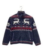 POLO RALPH LAURENポロ・ラルフローレン）の古着「ノルディック柄ボアジャケット」｜ネイビー
