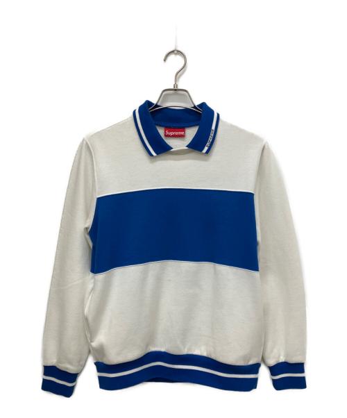 SUPREME（シュプリーム）Supreme (シュプリーム) 襟付き裏起毛スウェット ブルー サイズ:Sの古着・服飾アイテム