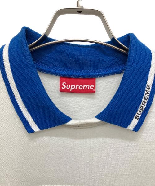 SUPREME（シュプリーム）Supreme (シュプリーム) 襟付き裏起毛スウェット ブルー サイズ:Sの古着・服飾アイテム