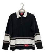 SUPREMEシュプリーム）の古着「Half Zip Rugby」｜ブラック