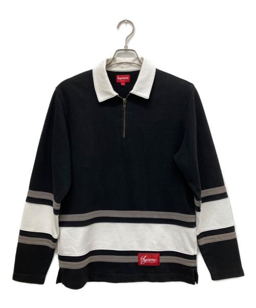 SUPREME（シュプリーム）Supreme (シュプリーム) Half Zip Rugby ブラック サイズ:Sの古着・服飾アイテム