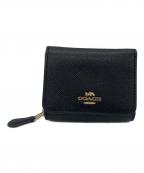COACHコーチ）の古着「スモール トライフォールド ウォレット」｜ブラック