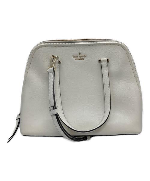 Kate Spade（ケイトスペード）Kate Spade (ケイトスペード) ミディアム ドーム サッチェルバッグ ホワイトの古着・服飾アイテム