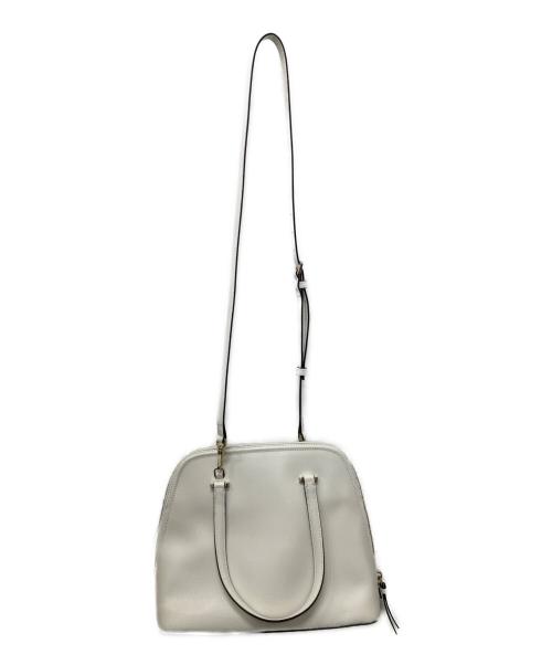 Kate Spade（ケイトスペード）Kate Spade (ケイトスペード) ミディアム ドーム サッチェルバッグ ホワイトの古着・服飾アイテム