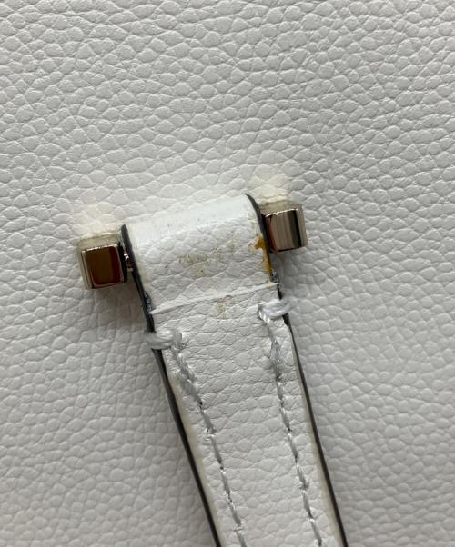 Kate Spade（ケイトスペード）Kate Spade (ケイトスペード) ミディアム ドーム サッチェルバッグ ホワイトの古着・服飾アイテム