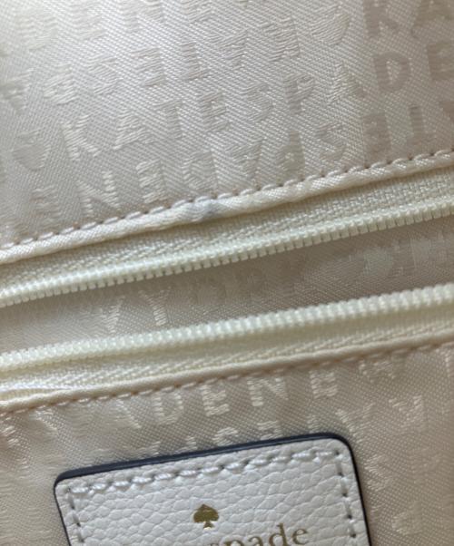 Kate Spade（ケイトスペード）Kate Spade (ケイトスペード) ミディアム ドーム サッチェルバッグ ホワイトの古着・服飾アイテム