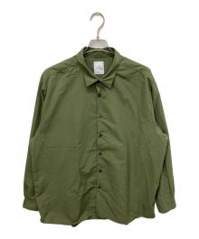 uniform experiment（ユニフォームエクスペリメント）の古着「SUPPLEX BAGGY SHIRT」｜グリーン