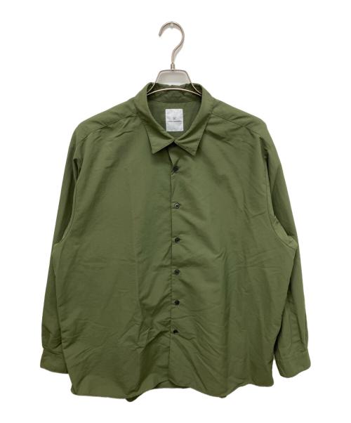 uniform experiment（ユニフォームエクスペリメント）uniform experiment (ユニフォームエクスペリメント) SUPPLEX BAGGY SHIRT グリーン サイズ:XLの古着・服飾アイテム