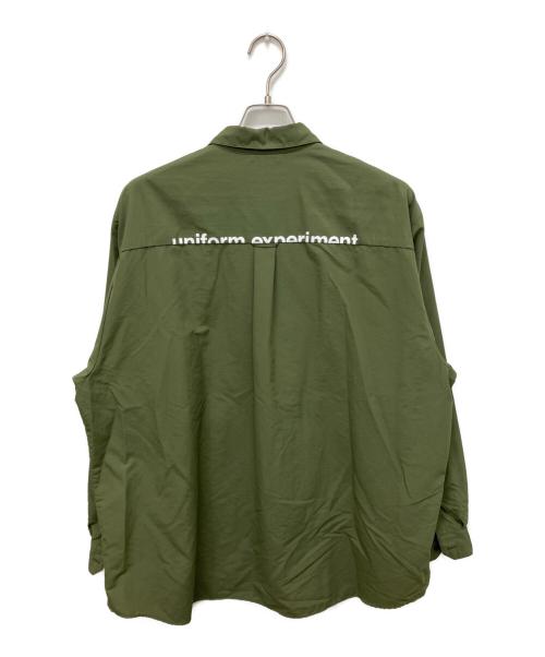 uniform experiment（ユニフォームエクスペリメント）uniform experiment (ユニフォームエクスペリメント) SUPPLEX BAGGY SHIRT グリーン サイズ:XLの古着・服飾アイテム