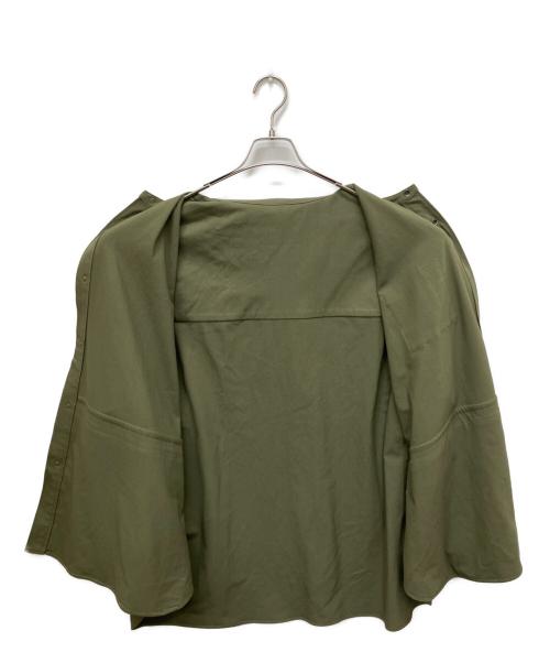 FreshService（フレッシュサービス）FreshService (フレッシュサービス) FIREPROOF CARGO POCKET REGULAR COLLAR SHIRT オリーブ サイズ:Freeの古着・服飾アイテム