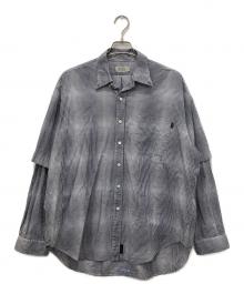 SEDAN ALL-PURPOSE（セダンオールパーパス）の古着「SS24 Detachable Shadow Plaid BD Shirt」｜グレー