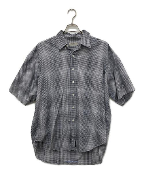 SEDAN ALL-PURPOSE（セダンオールパーパス）SEDAN ALL-PURPOSE (セダンオールパーパス) SS24 Detachable Shadow Plaid BD Shirt グレー サイズ:Lの古着・服飾アイテム