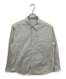STEVEN ALAN（スティーブンアラン）の古着「ストライプシャツ」｜グリーン