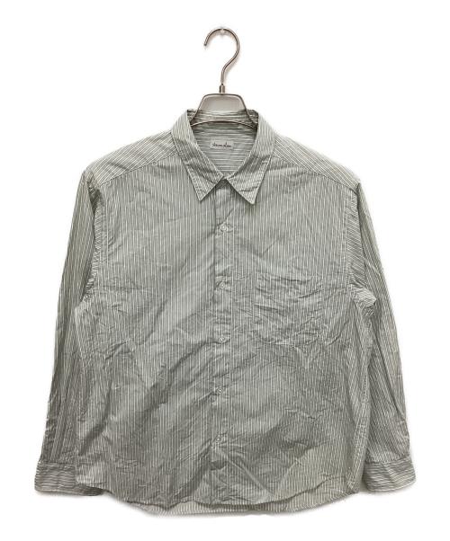 STEVEN ALAN（スティーブンアラン）STEVEN ALAN (スティーブンアラン) ストライプシャツ グリーン サイズ:Lの古着・服飾アイテム