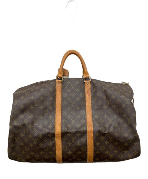 LOUIS VUITTON（ルイ ヴィトン）LOUIS VUITTON (ルイ ヴィトン) キーポル・バンドリエール55/ボストンバッグ ブラウン×カーキの古着・服飾アイテム