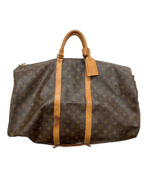 LOUIS VUITTON（ルイ ヴィトン）LOUIS VUITTON (ルイ ヴィトン) キーポル・バンドリエール55/ボストンバッグ ブラウン×カーキの古着・服飾アイテム