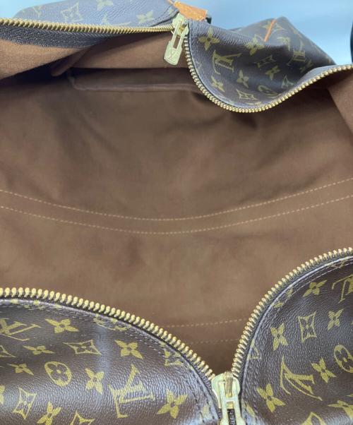 LOUIS VUITTON（ルイ ヴィトン）LOUIS VUITTON (ルイ ヴィトン) キーポル・バンドリエール55/ボストンバッグ ブラウン×カーキの古着・服飾アイテム