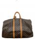 LOUIS VUITTON（ルイ ヴィトン）の古着「キーポル・バンドリエール55/ボストンバッグ」｜ブラウン×カーキ