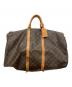 LOUIS VUITTON (ルイ ヴィトン) キーポル・バンドリエール55/ボストンバッグ ブラウン×カーキ：60000円