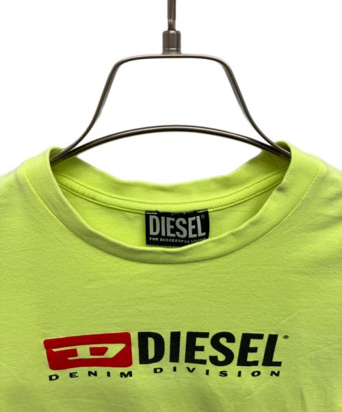 DIESEL（ディーゼル）DIESEL (ディーゼル) DIESEL ロゴプリントTシャツ イエロー サイズ:12の古着・服飾アイテム